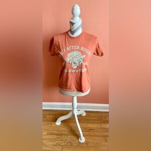 Obey After Hours Orange T-Shirt with Leopard Graphic